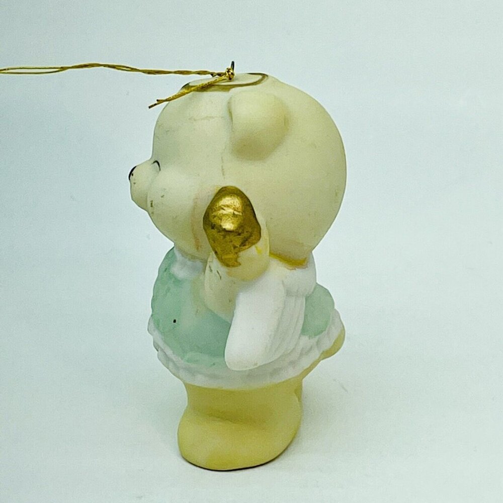 Christmas Around The World Ornament Angel Bear Hand Painted Porcelain Taiwan VTG - Picture 3 of 14